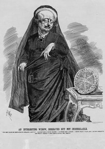 Une veuve intéressante : endeuillée mais pas inconsolable, Graphic Co. Lith, New York, 1876 - Theodore Wust